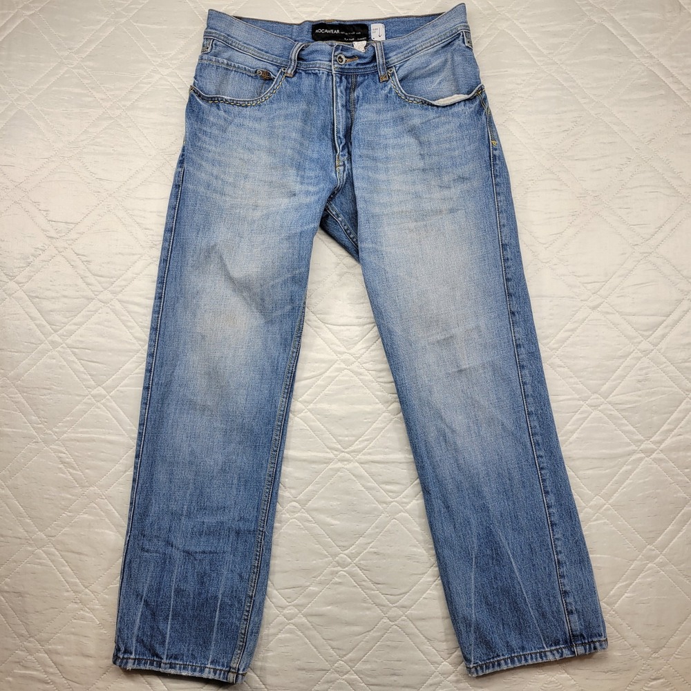 ROCAWEAR Slim Fit well worn blue jeans size 34X30